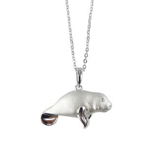 Sterling Silver Manatee Pendant