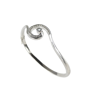 Sterling Silver Wave Bangle