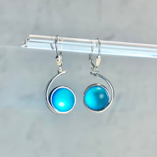 Dichroic Glass Wave Earrings