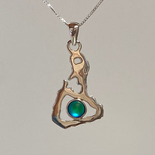 Block Island Sterling Silver and Crystal Pendant