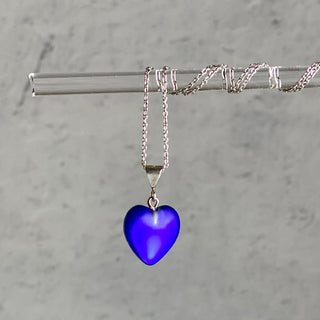Small Dichroic Glass Heart Pendant