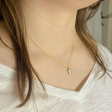 Load image into Gallery viewer, Blue Topaz Square Necklace
