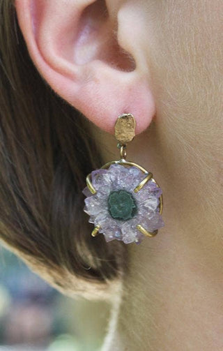 Stalactite Slice Earrings