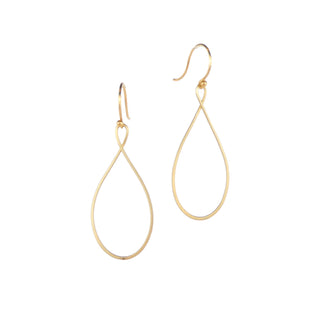 14k Teardrop Keyhole Earrings