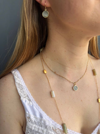 Aquamarine Coin Necklace