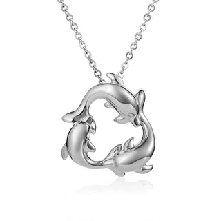 Three Dolphins Necklace