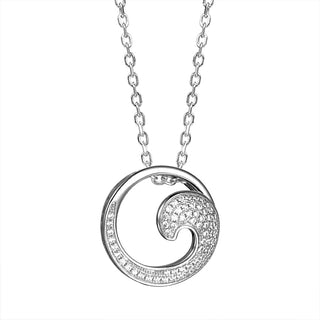 Wave Pendant with Cubic Zirconia