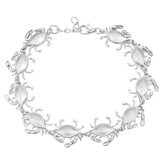 Sterling Silver Blue Crab Bracelet