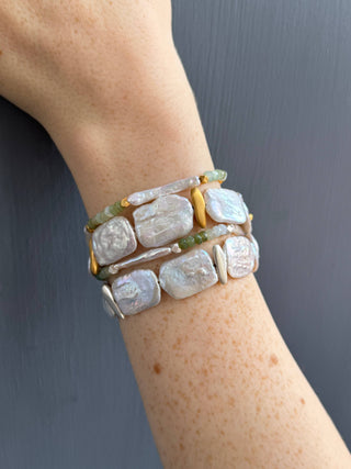 Long Pearls and Opal Bracelet