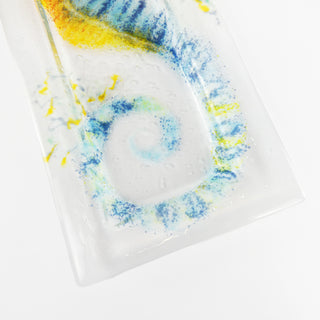 Glass Seahorse Serving Tray - 6 x 16"