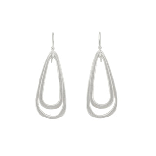 Small Double Tear Earrings in Silver, Vermeil, or Mixed