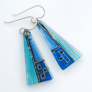 Blauhaus Argentium Silver Large Triangle Dangle Earrings