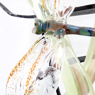 'Triple Lady Slipper & Dragonflies' | Wall Sculpture