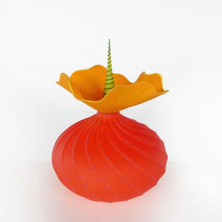 BOBtanical Urchin Vase in Mango Red