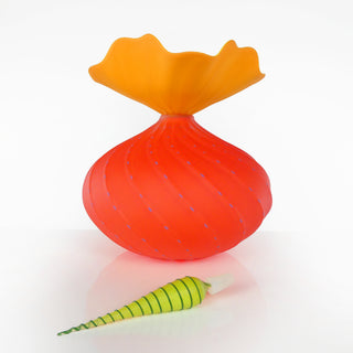 BOBtanical Urchin Vase in Mango Red