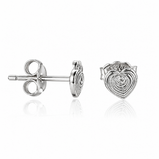 Heart Post Earrings in Sterling Silver