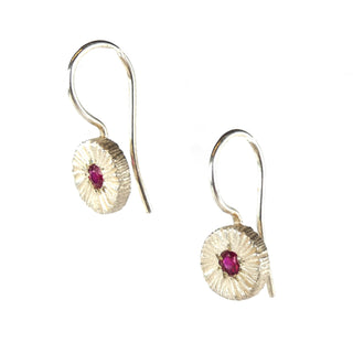 Circle Dig Earring with Ruby
