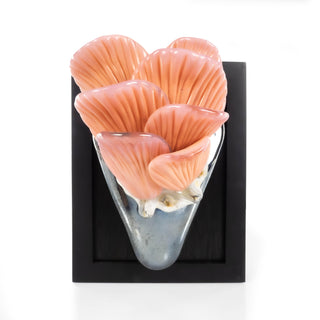 'Pink Oyster Mushroom II' | Glass Wall Sculpture