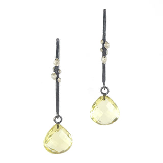 Facet Drop Earring with Lemon Quartz