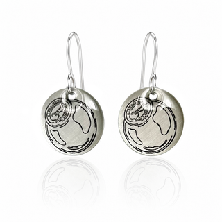 Glass Float Project Sterling Silver Earrings