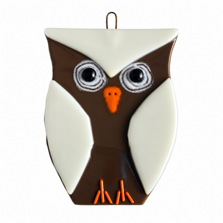 Fused Glass Owl Sun Catcher