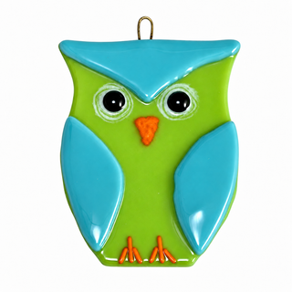 Fused Glass Owl Sun Catcher