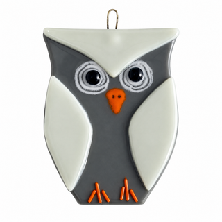 Fused Glass Owl Sun Catcher