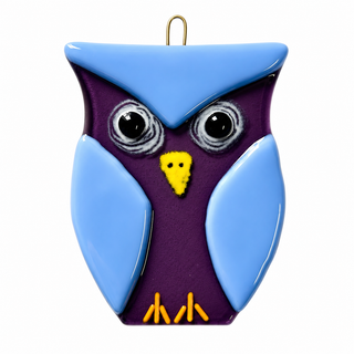Fused Glass Owl Sun Catcher