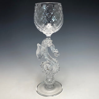 Dragon-Stemmed, Venetian-Style Goblet #2