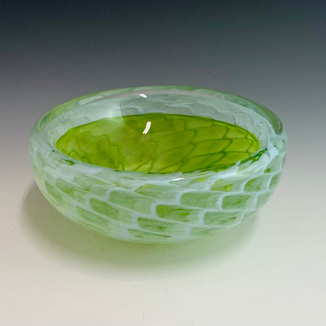 Green and Light Blue Swedish Bowl