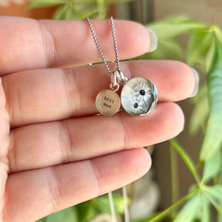 Best Mom Sterling Silver Charm Necklace