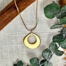 Load image into Gallery viewer, Gold Vermeil Thick Open Drop Necklace
