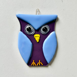 Fused Glass Owl Sun Catcher