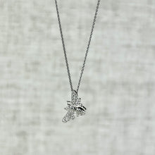 Load image into Gallery viewer, Sterling Silver Bee Necklace With Cubic Zirconia
