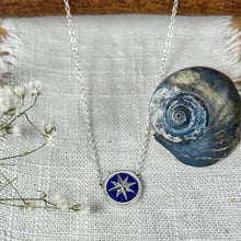 Load image into Gallery viewer, Compass Rose Pendant with Lapis and Sterling Silver
