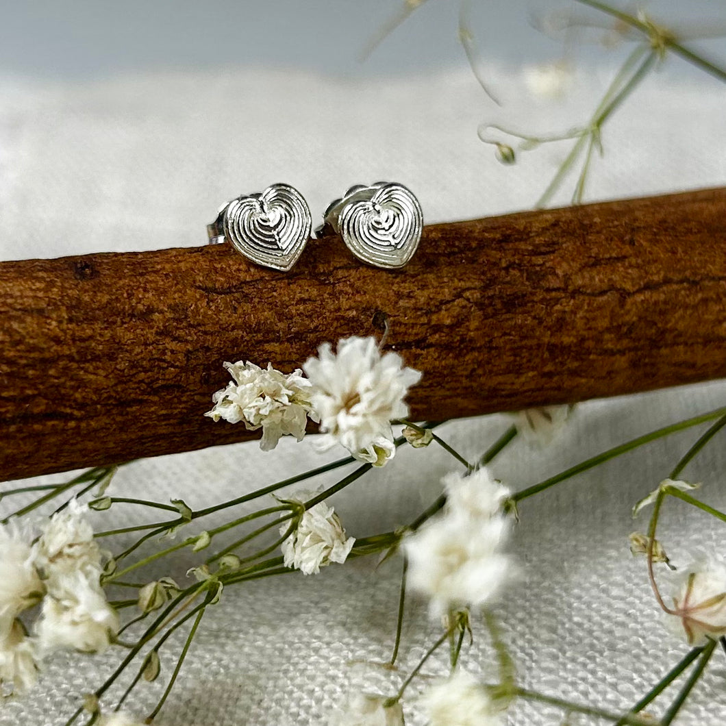 Sterling Silver Heart Post Earrings