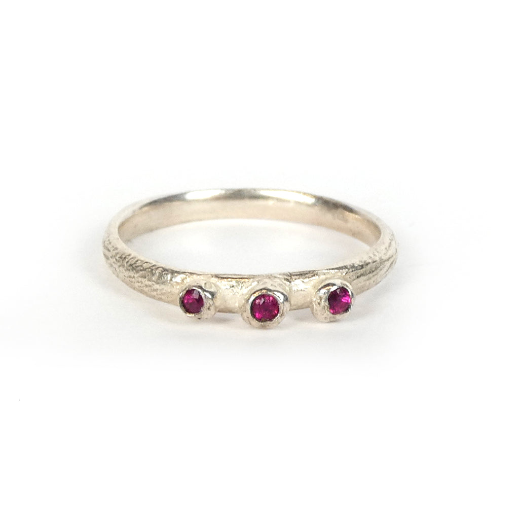 Thin Barnacle Ruby Ring – The Glass Station Studio and Gallery