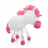 White with Pink
