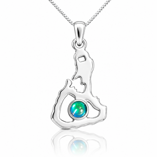 Block Island Sterling Silver and Crystal Pendant