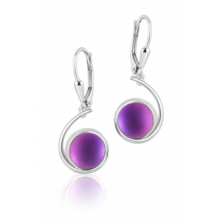 Dichroic Glass Wave Earrings
