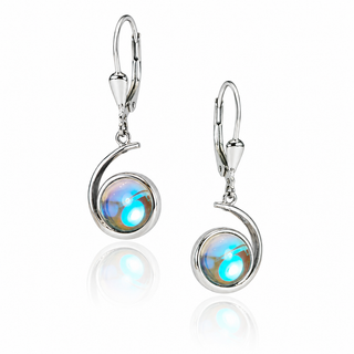 Dichroic Glass Wave Earrings