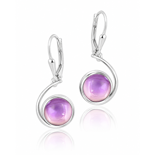 Dichroic Glass Wave Earrings
