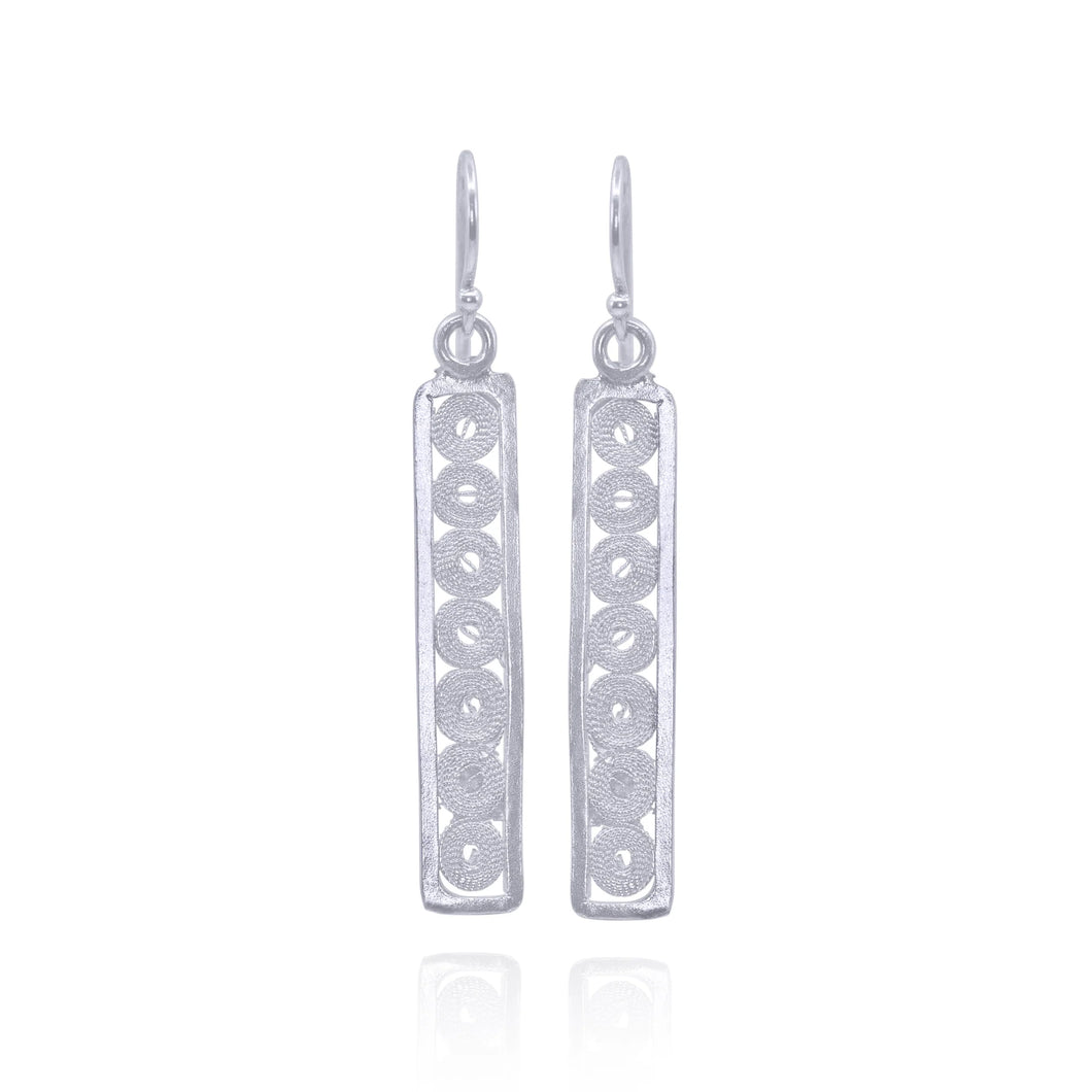 Maxandra Silver Filigree  Post Earrings