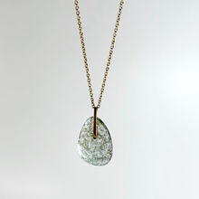 Load image into Gallery viewer, Moss Aqua Drop on 14k Gold Necklace
