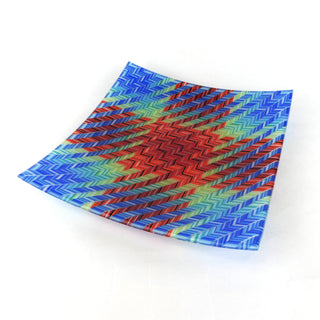 "Molten Ice" Fused Glass Platter