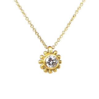 Palace Pendant with 10 pt. Diamond 18k Gold Necklace