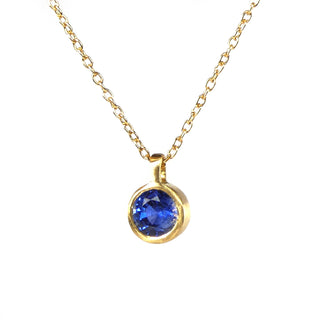 Micro Sapphire Pendant in 18k Gold