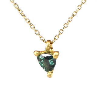 Faerie Pendant with Blue Sapphire in 18k Gold