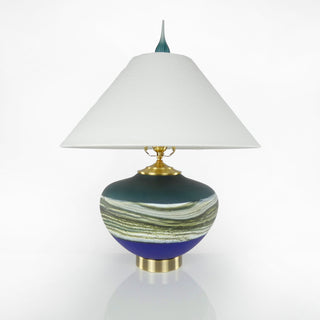 Sage and Cobalt Agate 3 Way Lamp