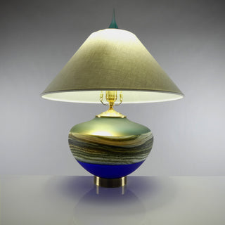 Sage and Cobalt Agate 3 Way Lamp